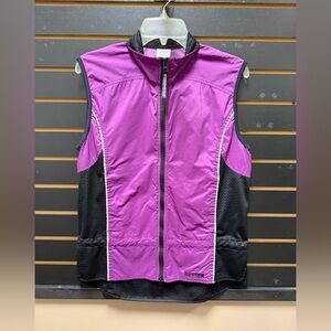 IN Sport Purple Black Cycling Vest Small Vintage